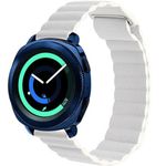 Curea piele Smartwatch Samsung Gear S2, iUni 20 mm White Leather Loop fotografia produsului