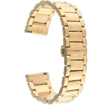 Curea ceas smartwatch samsung gear s3, iuni 22 mm otel inoxidabil, gold