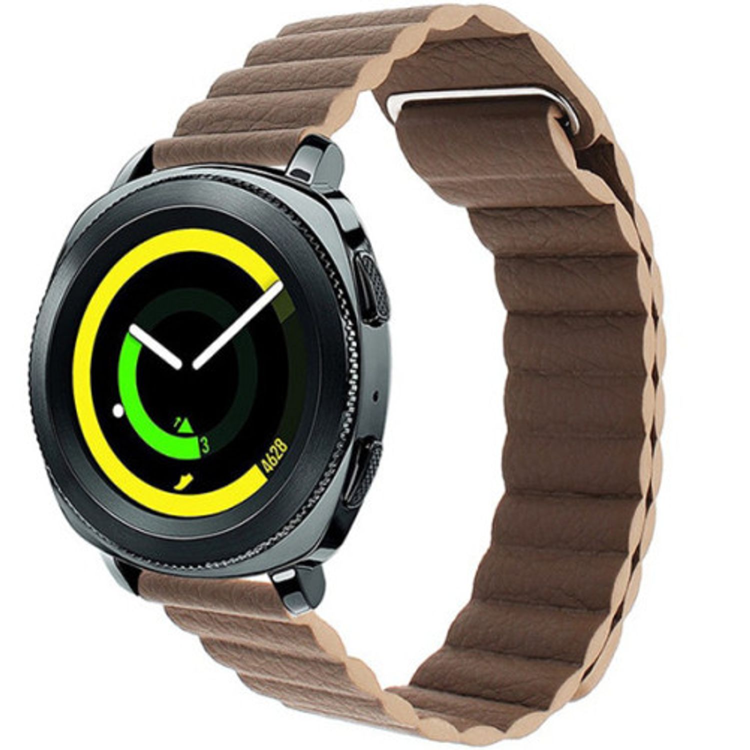 Curea piele Smartwatch Samsung Gear S2, iUni 20 mm Brown Leather Loop fotografia produsului