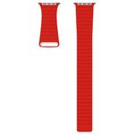 Curea iUni compatibila cu Apple Watch 1/2/3/4/5/6, 44mm, Leather Loop, Piele, Red fotografia produsului View 5 S