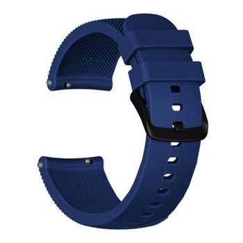 Iuni - curea ceas smartwatch samsung gear s2, 20 mm silicon midnight blue