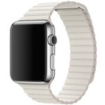 Curea iUni compatibila cu Apple Watch 1/2/3/4/5/6, 44mm, Leather Loop, Piele, White fotografia produsului View 3 S