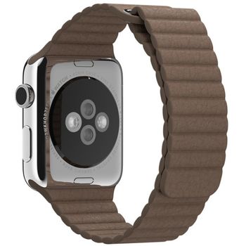 Curea iuni compatibila cu apple watch 1/2/3/4/5/6, 44mm, leather loop, piele, brown