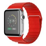 Curea iUni compatibila cu Apple Watch 1/2/3/4/5/6, 40mm, Leather Loop, Piele, Red fotografia produsului View 4 S