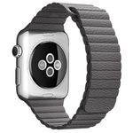 Curea iUni compatibila cu Apple Watch 1/2/3/4/5/6, 40mm, Leather Loop, Piele, Dark Gray fotografia produsului
