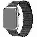 Curea iUni compatibila cu Apple Watch 1/2/3/4/5/6, 40mm, Leather Loop, Piele, Dark Gray fotografia produsului View 2 S