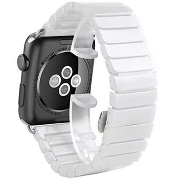 Curea iUni compatibila cu Apple Watch 1/2/3/4/5/6, 44mm, Ceramic Belt, White image3