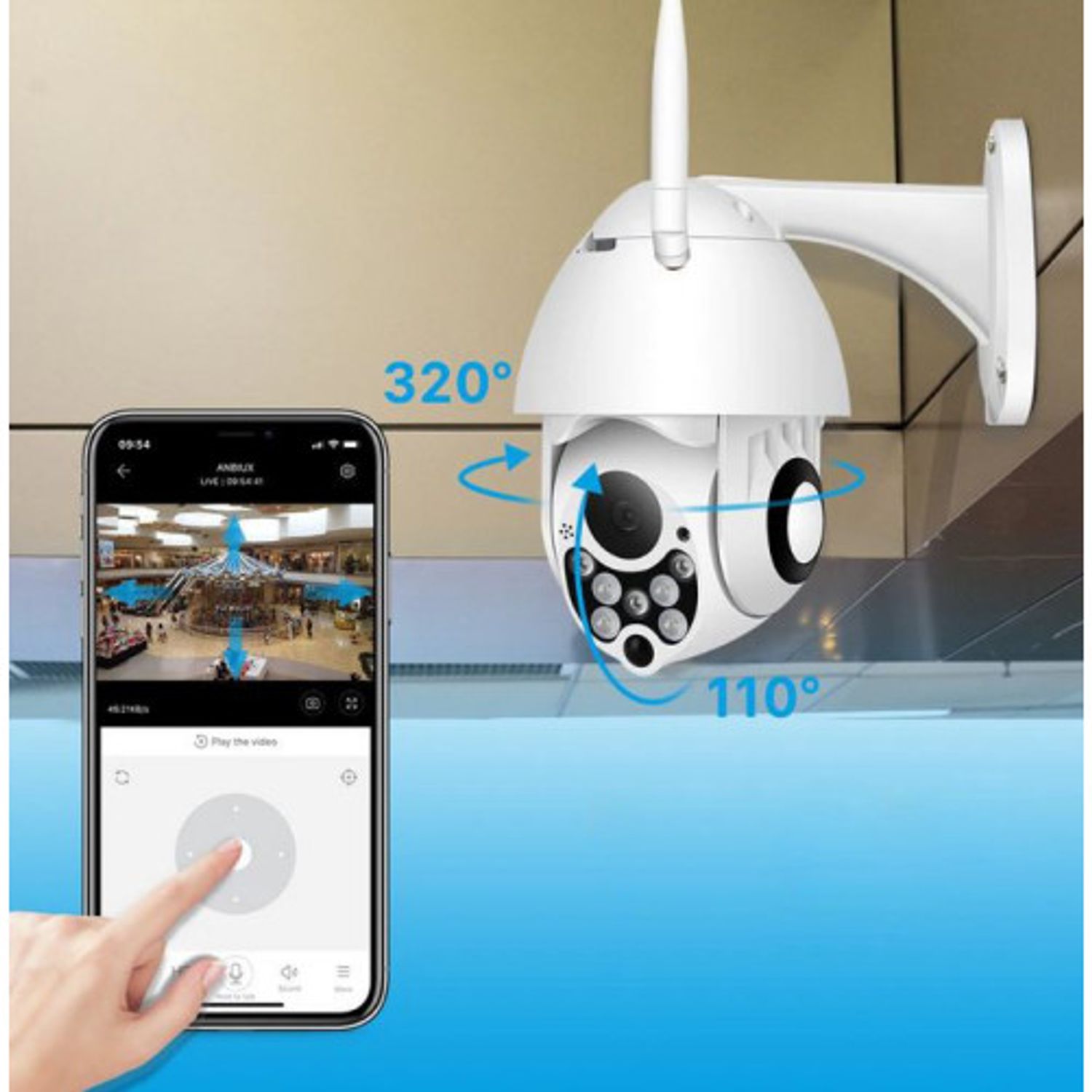 Camera supraveghere IP iUni YCC365, WiFi, Night Vision, Senzor miscare fotografia produsului View 5 L