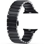 Curea iUni compatibila cu Apple Watch 1/2/3/4/5/6, 40mm, Ceramic Belt, Black fotografia produsului View 3 S