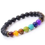 Bratara Roca Vulcanica iUni B3, Unisex, CHAKRA fotografia produsului