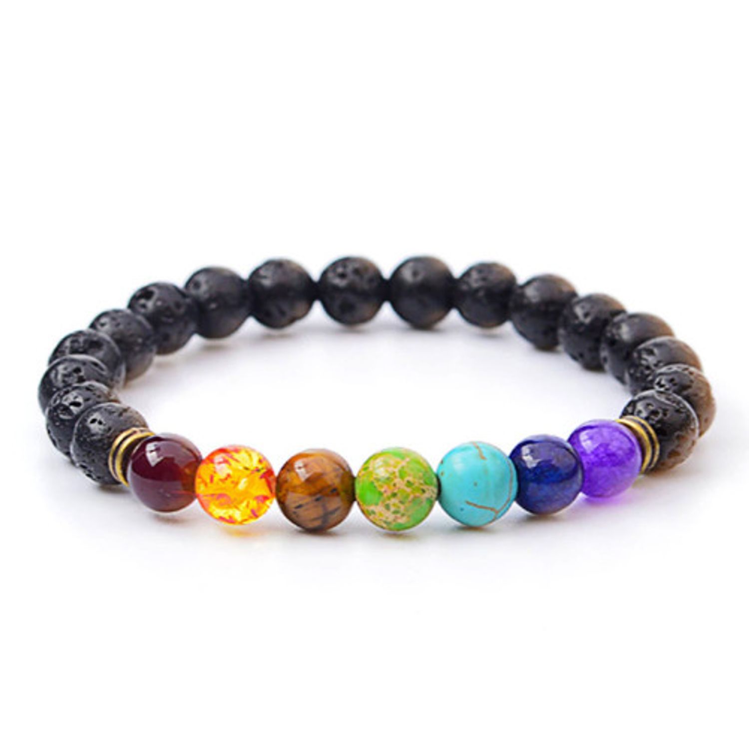 Bratara Roca Vulcanica iUni B3, Unisex, CHAKRA fotografia produsului View 2 L