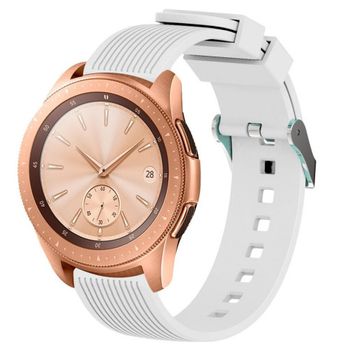 Curea ceas smartwatch samsung gear s2, iuni 20 mm silicon sport white