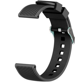 Iuni - curea ceas smartwatch samsung gear s2, 20 mm silicon sport dark black