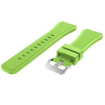 Iuni - curea ceas smartwatch samsung gear s3, 22 mm silicon light green