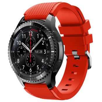 Iuni - curea ceas smartwatch samsung gear s3, 22 mm silicon red