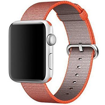 Curea iUni compatibila cu Apple Watch 1/2/3/4/5/6, 40mm, Nylon, Woven Strap, Red Velvet