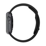 Curea iUni compatibila cu Apple Watch 1/2/3/4/5/6, 42mm, Silicon, Black fotografia produsului View 2 S