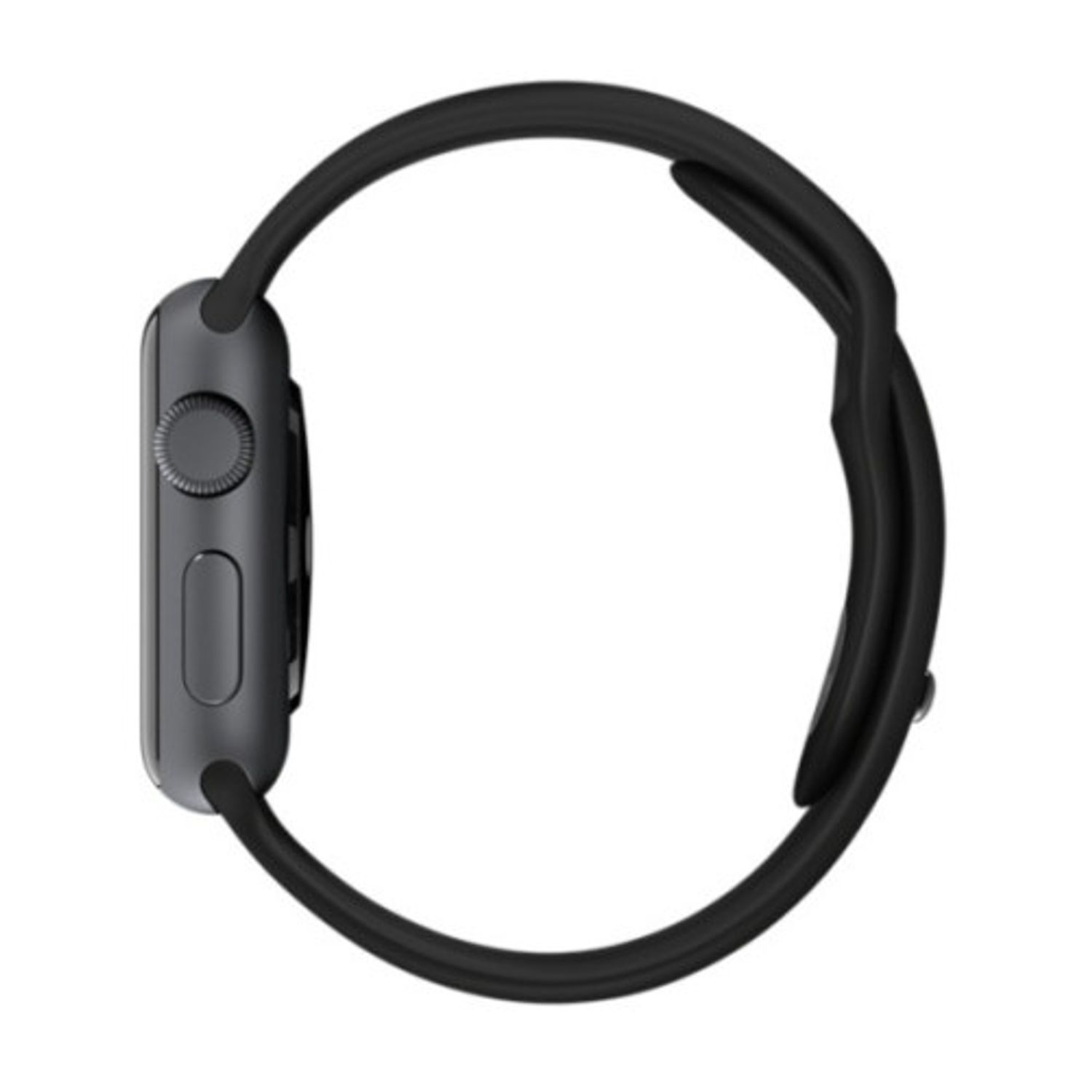 Curea iUni compatibila cu Apple Watch 1/2/3/4/5/6, 42mm, Silicon, Black fotografia produsului View 2 L