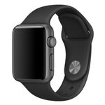 Curea iUni compatibila cu Apple Watch 1/2/3/4/5/6, 42mm, Silicon, Black fotografia produsului View 3 S