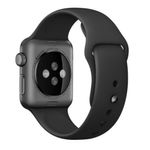 Curea iUni compatibila cu Apple Watch 1/2/3/4/5/6, 42mm, Silicon, Black fotografia produsului
