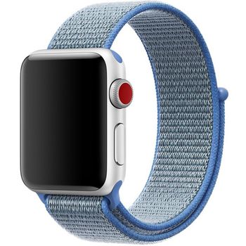 Curea iUni compatibila cu Apple Watch 1/2/3/4/5/6, 40mm, Nylon Sport, Woven Strap, Blue elefant.ro
