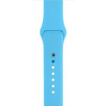Curea iUni compatibila cu Apple Watch 1/2/3/4/5/6, 44mm, Silicon, Blue fotografia produsului View 5 S