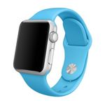Curea iUni compatibila cu Apple Watch 1/2/3/4/5/6, 44mm, Silicon, Blue fotografia produsului View 3 S