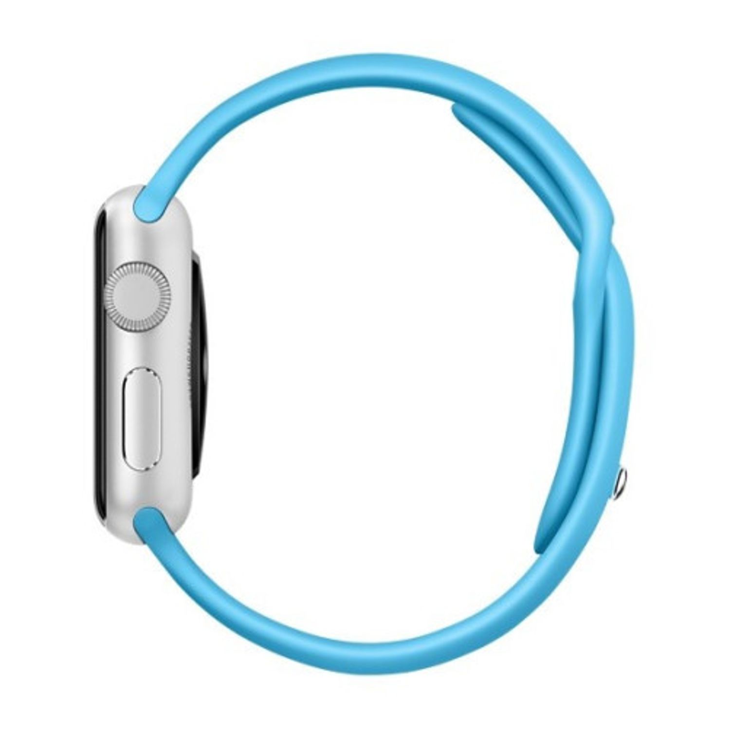 Curea iUni compatibila cu Apple Watch 1/2/3/4/5/6, 44mm, Silicon, Blue fotografia produsului View 2 L
