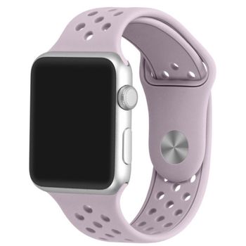 Curea IUni Compatibila Cu Apple Watch 1/2/3/4/5/6, 44mm, Silicon Sport, Soft Purple