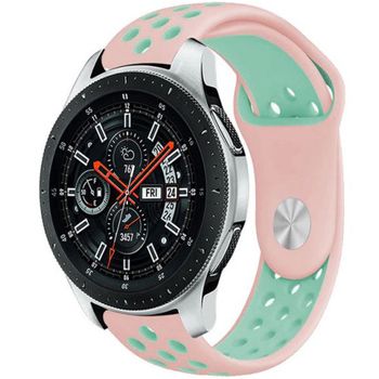 Iuni - curea ceas smartwatch samsung gear s2, 20 mm silicon sport pink-blue