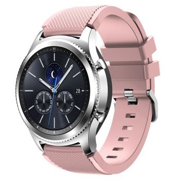iUni - Curea ceas Smartwatch Samsung Gear S3, 22 mm Silicon Soft Pink