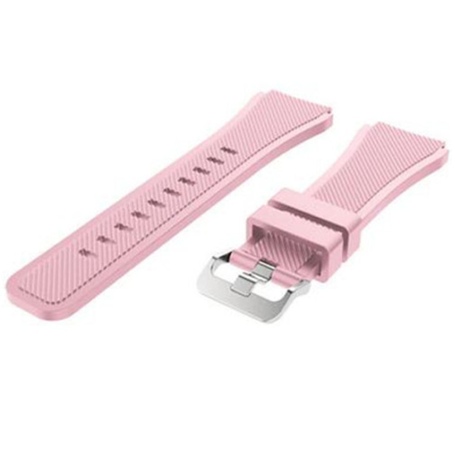 iUni - Curea ceas Smartwatch Samsung Gear S3, 22 mm Silicon Soft Pink fotografia produsului View 2 L