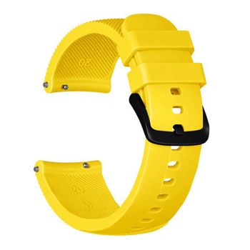 Iuni - curea ceas smartwatch samsung gear s2, 20 mm silicon yellow