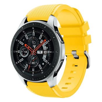 Iuni - curea ceas smartwatch samsung gear s3, 22 mm silicon yellow