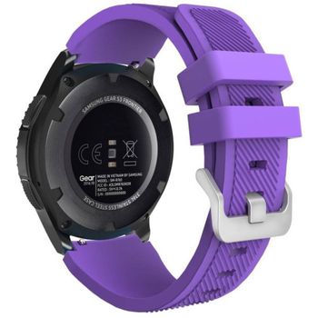 Iuni - curea ceas smartwatch samsung gear s3, 22 mm silicon purple