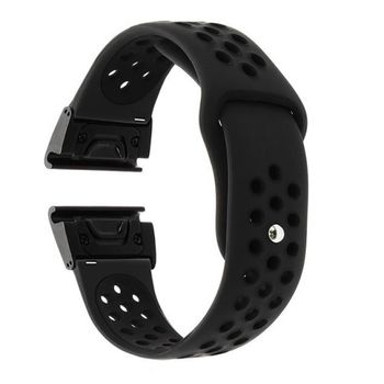 iUni - Curea ceas Smartwatch Garmin Fenix 3 / Fenix 5X, 26 mm Silicon Sport Negru