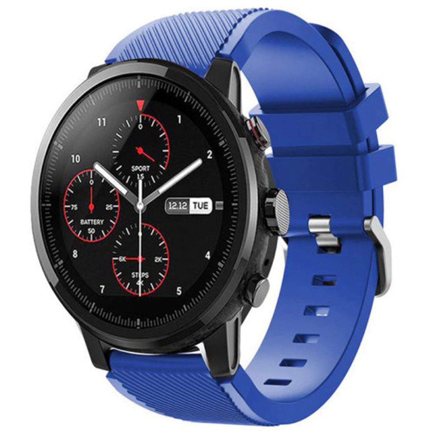 iUni - Curea ceas Smartwatch Samsung Gear S3, 22 mm Silicon Blue fotografia produsului