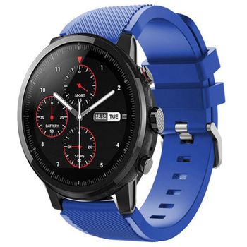 Iuni - curea ceas smartwatch samsung gear s3, 22 mm silicon blue