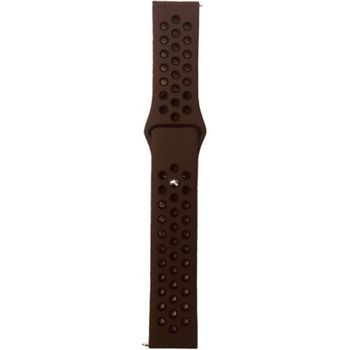 Iuni - curea ceas smartwatch samsung gear s2, 20 mm silicon sport brown-black