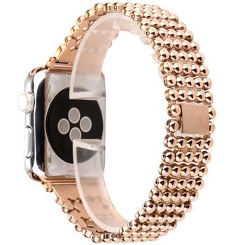 Curea IUni Compatibila Cu Apple Watch 1/2/3/4/5/6, 40mm, Luxury, Otel Inoxidabil, Rose Gold