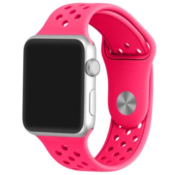 Curea iuni compatibila cu apple watch 1/2/3/4/5/6, 44mm, silicon sport, pink