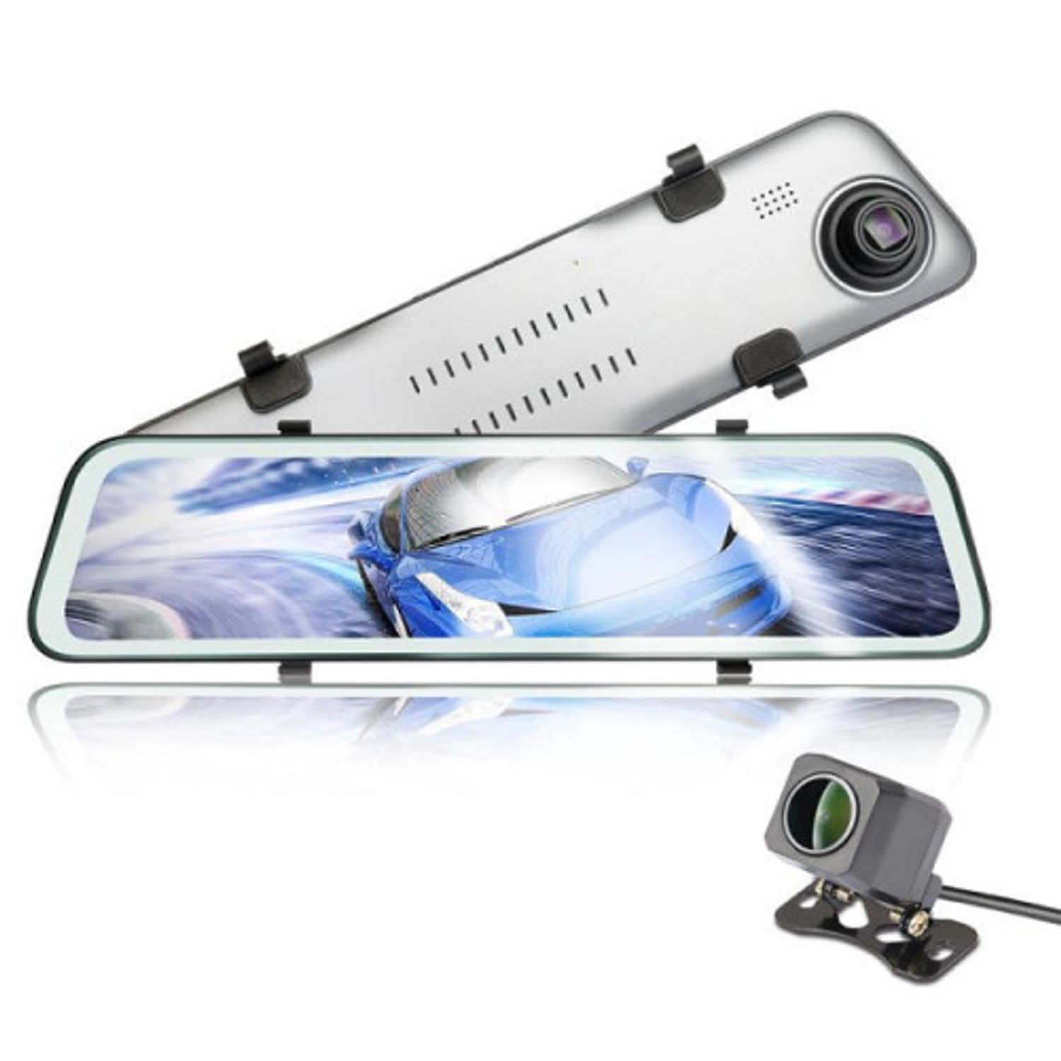 Camera Auto Dubla Oglinda iUni Dash M12, 2K, Display Touchscreen 11.6 inch, Night Vision, Detectia miscarii fotografia produsului