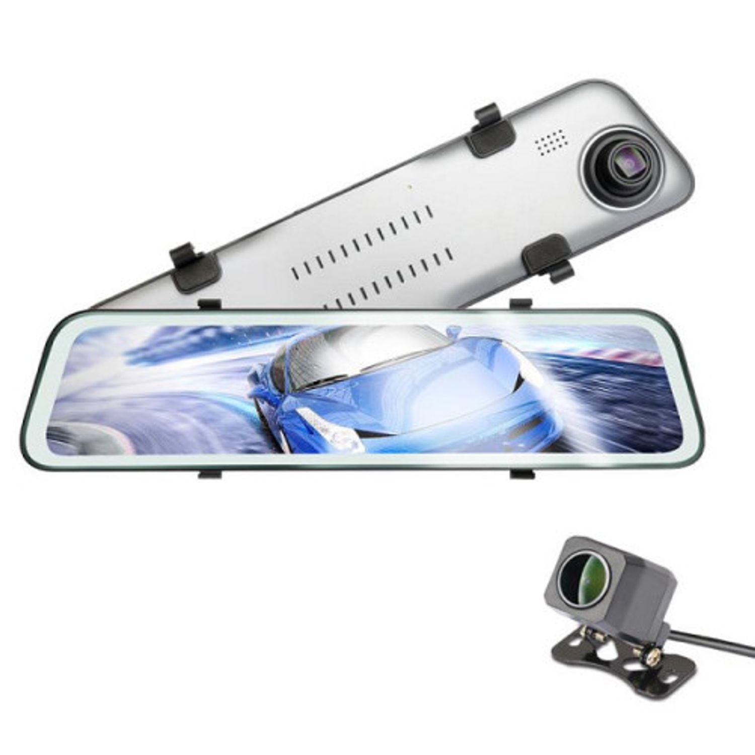Camera Auto Dubla Oglinda iUni Dash M12, 2K, Display Touchscreen 11.6 inch, Night Vision, Detectia miscarii fotografia produsului View 5 L