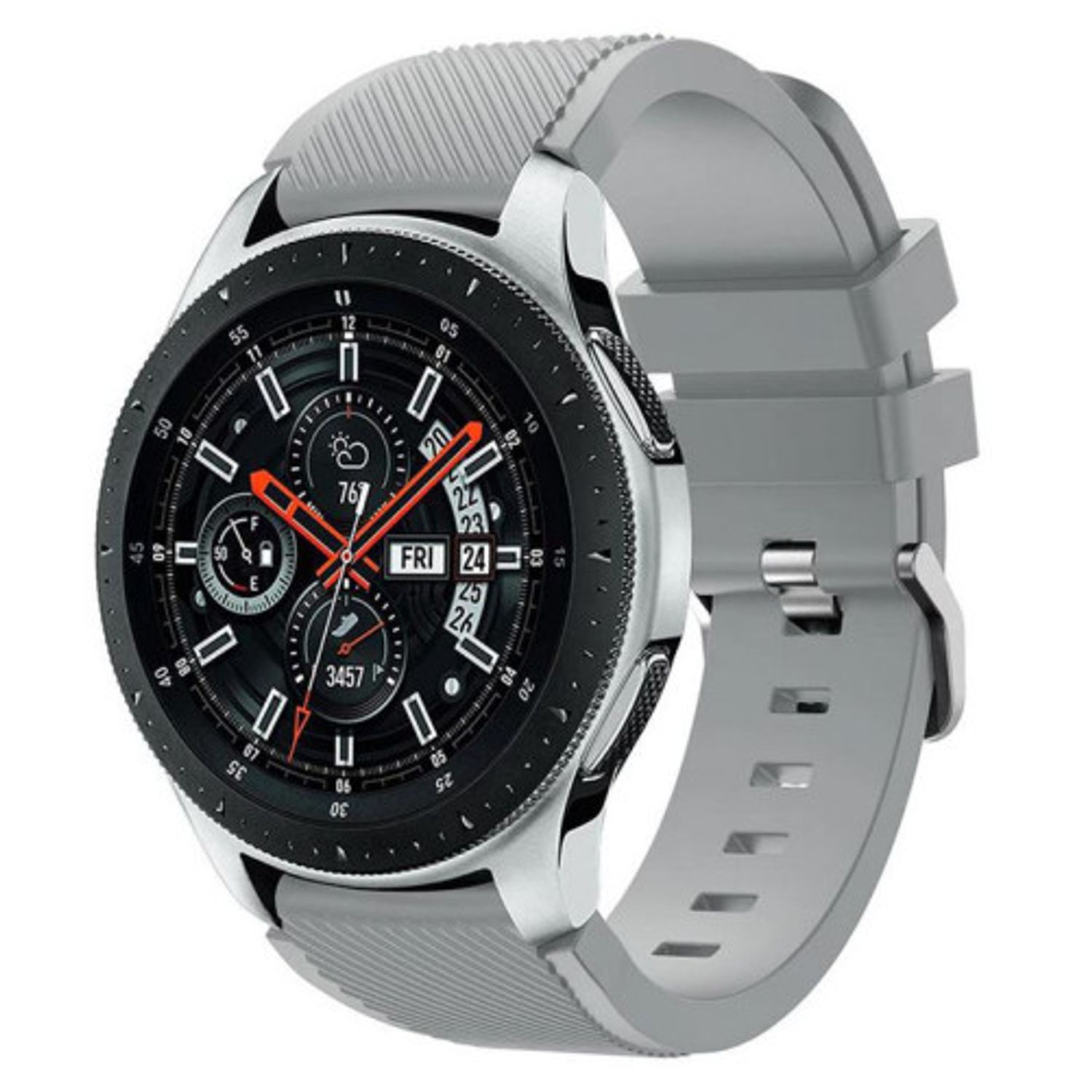 iUni - Curea ceas Smartwatch Samsung Gear S3, 22 mm Silicon Grey fotografia produsului