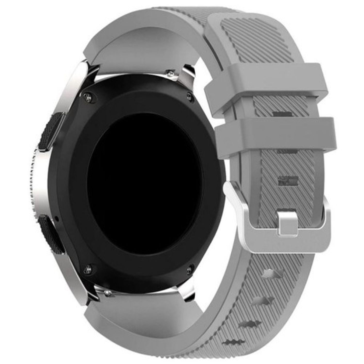 iUni - Curea ceas Smartwatch Samsung Gear S3, 22 mm Silicon Grey fotografia produsului View 2 L