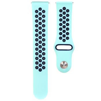 Iuni - curea ceas smartwatch samsung gear s2, 20 mm silicon sport turqoise-blue