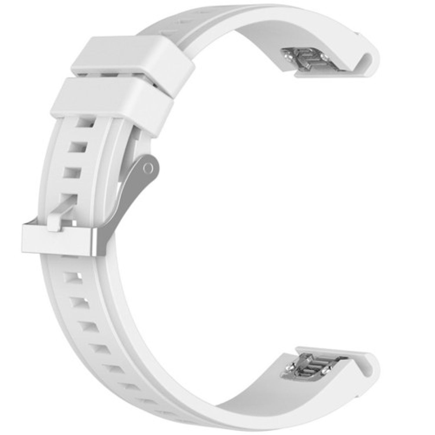 Curea ceas Smartwatch Garmin Fenix 5, 22 mm Silicon iUni White fotografia produsului View 2 L