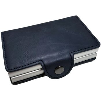 Portofel rfid dublu iuni p3, 16 carduri, bleumarin