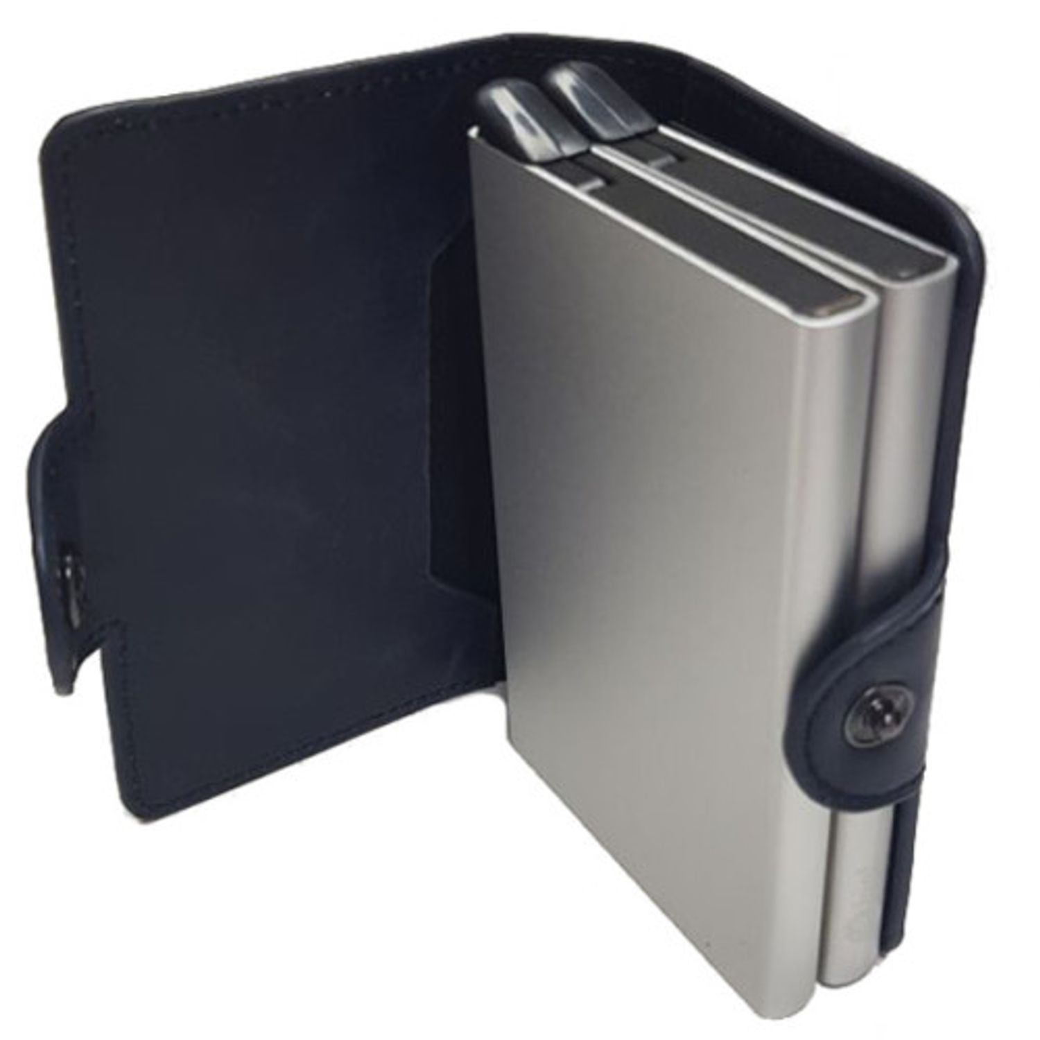 Portofel RFID dublu iUni P3, 16 carduri, Bleumarin fotografia produsului View 3 L