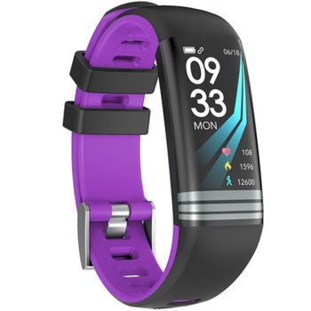 Bratara fitness iuni g26, display oled 0.96 inch, bluetooth, pedometru, notificari, mov